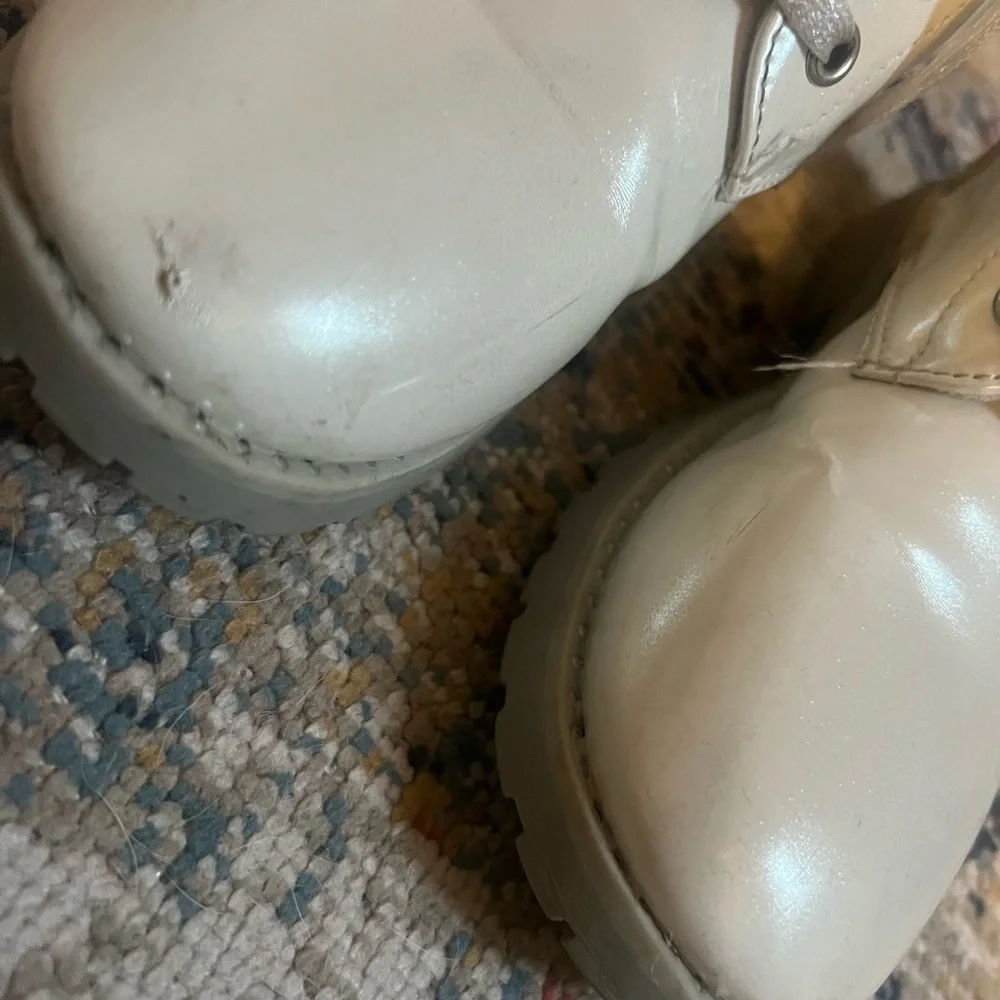 Girl light beige skinny Lace-Up Boots